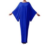 Djellaba Femme Uni Bleu